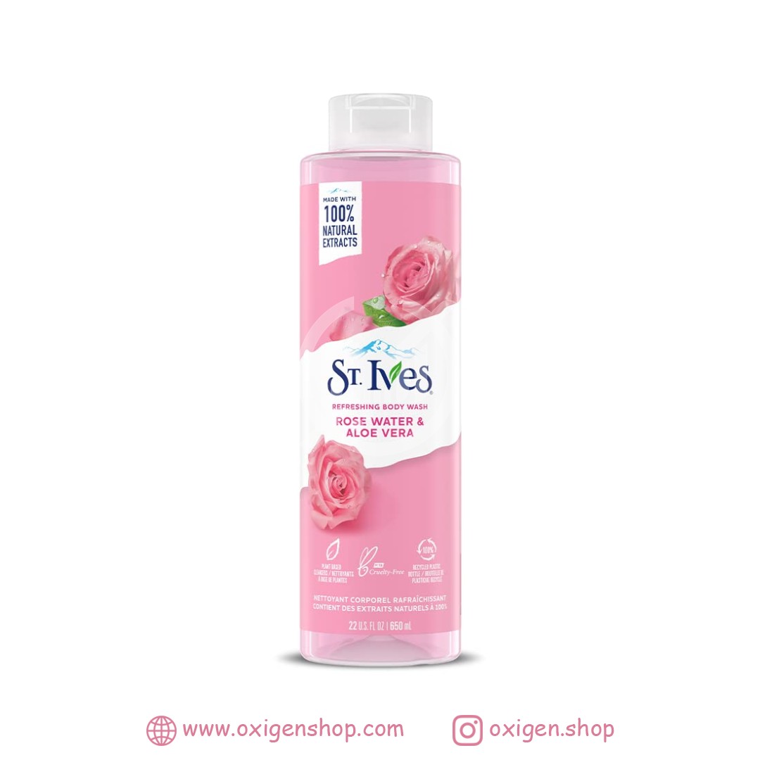 شوینده بدن سنت ایوز مدل Rose Water & Aloe Vera