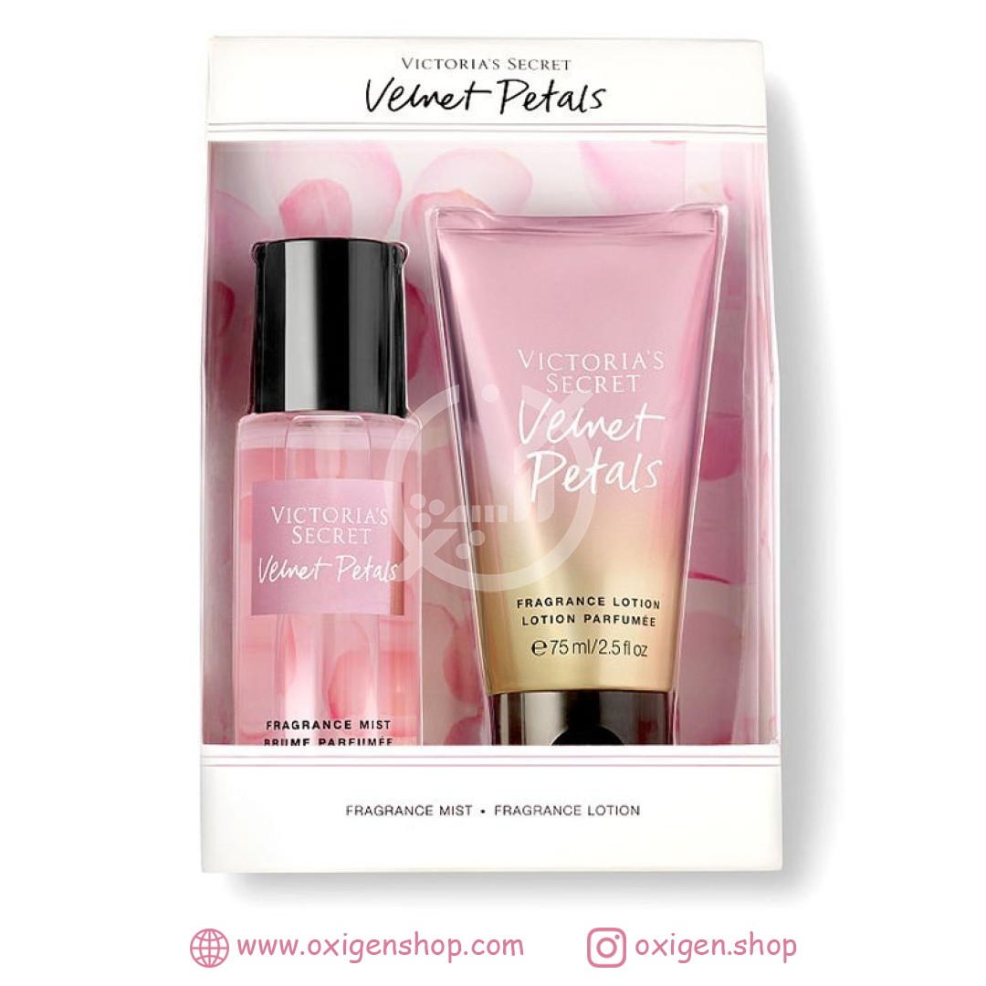 ست ویکتوریا سکرت مدل Velvet Petals (لوسیون بدن و بادی میست)