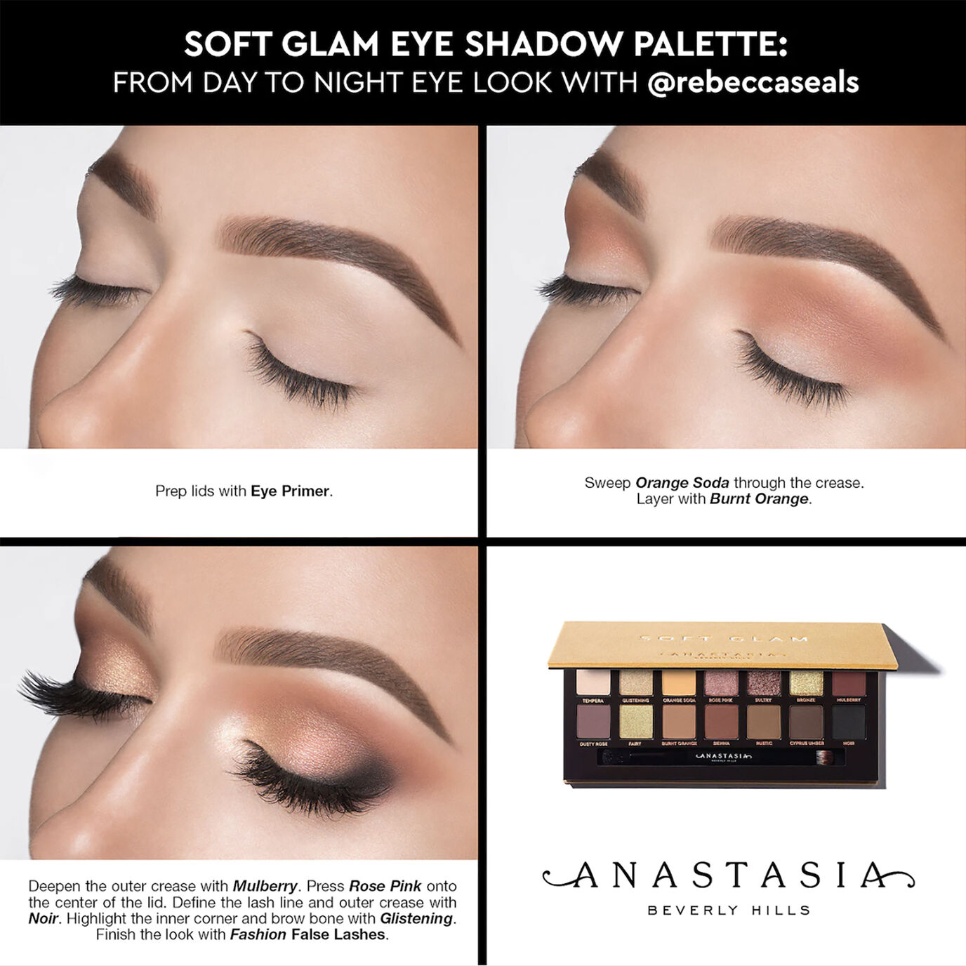 پالت سایه چشم آناستازیا بورلی هیلز مدل Soft Glam