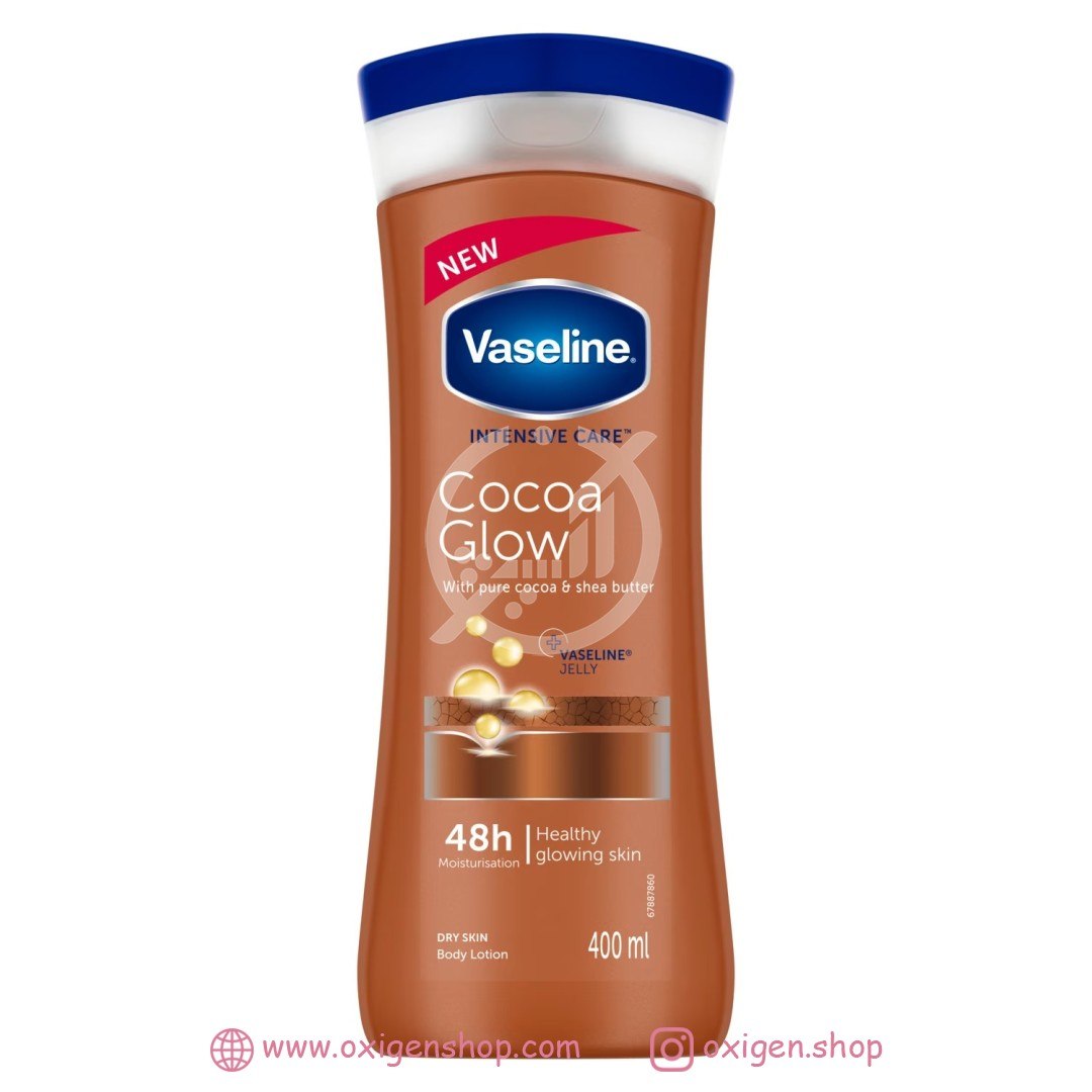 لوسیون بدن وازلین مدل Cocoa Glow
