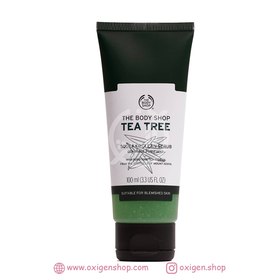 اسکراب صورت بادی شاپ مدل tea tree