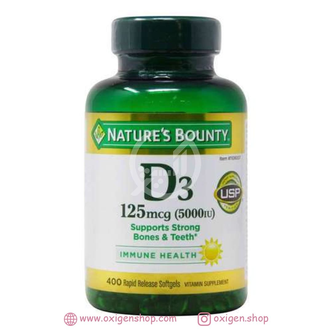 کپسول 125 میکرو گرمی ویتامین d3 نیچرز بونتی کپسول 125 میکرو گرمی ویتامین d3 نیچرز بونتی