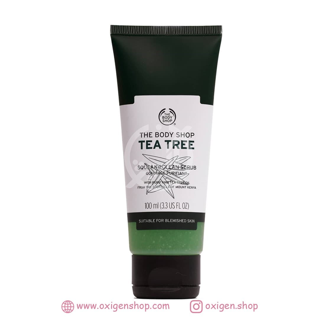 اسکراب صورت بادی شاپ مدل tea tree اسکراب صورت بادی شاپ مدل tea tree