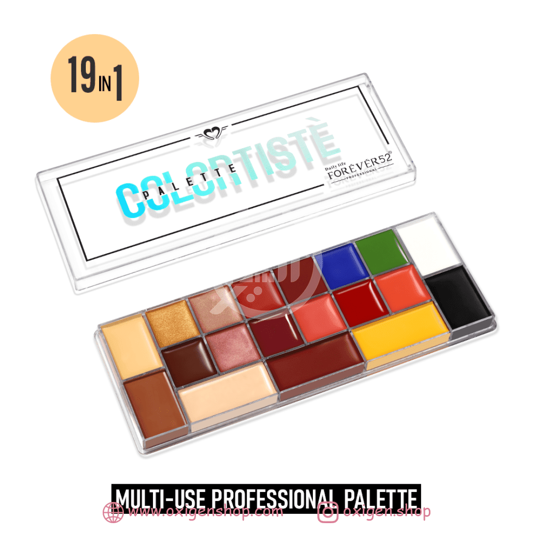پالت رنگدانه 19 رنگ فوراور 52 مدل colortiste پالت رنگدانه 19 رنگ فوراور 52 مدل colortiste