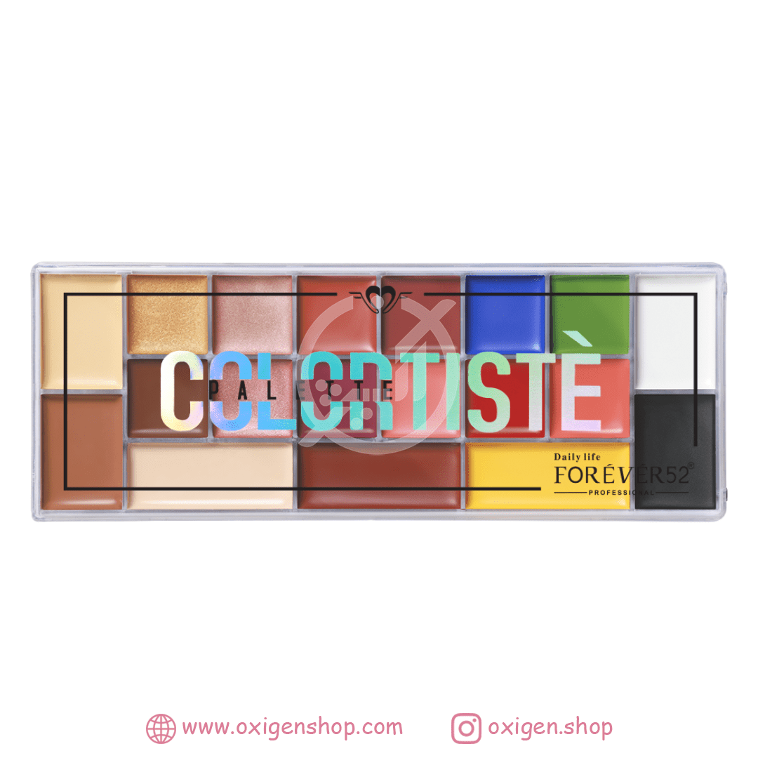 پالت رنگدانه 19 رنگ فوراور 52 مدل colortiste