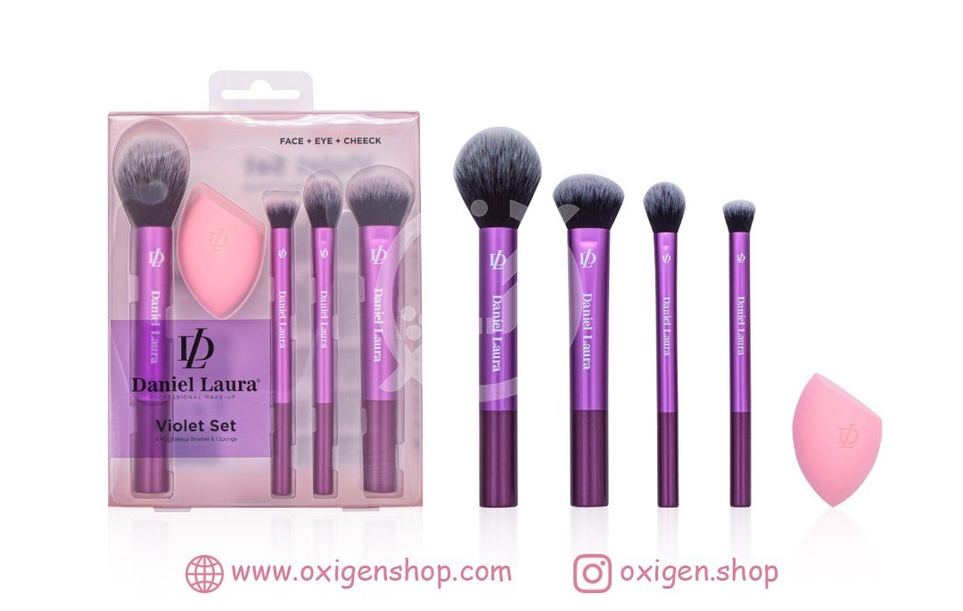ست براش دنیل لورا مدل Violet